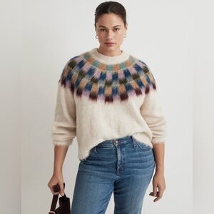 Madewell Brushed Checkerboard Sweater